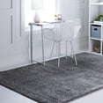 thumbnail image 1 of Unique Loom Soft Solid Shag Collection Area Rug - Aras (8' x 10' Rectangle Pebble Gray), 1 of 7