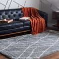 thumbnail image 1 of Unique Loom Soft Touch Shag Collection Area Rug - Dora (7' 1" x 10' Rectangle Cloud Gray/Ivory), 1 of 6