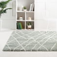thumbnail image 1 of Unique Loom Soft Touch Shag Collection Area Rug - Dora (8' Square Sage Green/Ivory), 1 of 7