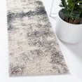 thumbnail image 1 of Unique Loom Soft Touch Shag Collection Area Rug - Kofi (2' 7" x 10' Runner Pebble Gray/Ivory), 1 of 6