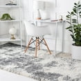 thumbnail image 1 of Unique Loom Soft Touch Shag Collection Area Rug - Kofi (7' 10" x 11' Rectangle Smoke Gray/Ivory), 1 of 6