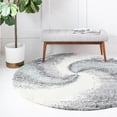 thumbnail image 1 of Unique Loom Soft Touch Shag Collection Area Rug - Selin (4' 1" Round Sage Green/Gray), 1 of 7