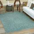 thumbnail image 1 of Unique Loom Comfort Solid Shag Collection Area Rug - Solace (3' 3" x 5' 3" Rectangle Light Slate Blue), 1 of 7