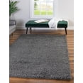 thumbnail image 1 of Unique Loom Solace Comfort Solid Shag Rug ,Rectangle,6' 1" x 9' 0" Graphite Gray Shag Solid Living Room Bed Room Dining Room, 1 of 5