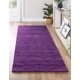 thumbnail image 1 of Unique Loom Solid Gava Collection Area Rug - Solid Gava (2' 7" x 16' 5" Runner Purple), 1 of 8
