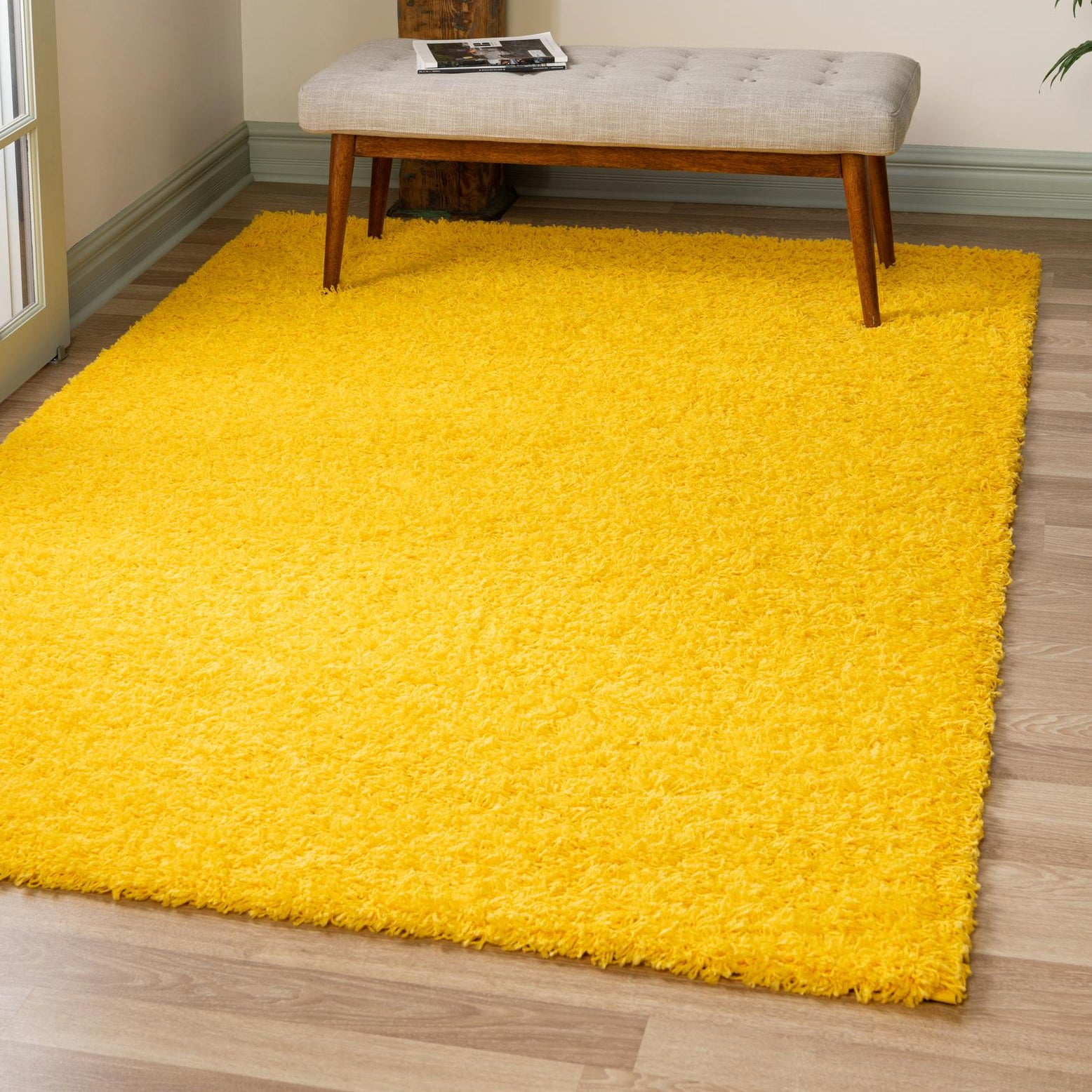 Lavish Indulgence 8' x 10' Blue Shag Synthetic Area Rug