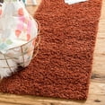 thumbnail image 1 of Unique Loom Solid Shag Collection Area Rug (2' 1" x 6' Runner Terracotta), 1 of 7