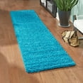 thumbnail image 1 of Unique Loom Solid Shag Collection Area Rug (2' 7" x 16' 5" Runner Turquoise), 1 of 7