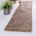 thumbnail image 1 of Unique Loom Solid Shag Collection Area Rug (2' 7" x 19' 8" Runner Sandy Brown), 1 of 7