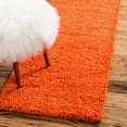 thumbnail image 1 of Unique Loom Solid Shag Collection Area Rug (2' 7" x 19' 8" Runner Tiger Orange), 1 of 7