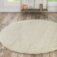 thumbnail image 1 of Unique Loom Solid Shag Collection Area Rug (3' 1" Round Pure Ivory), 1 of 6