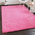 thumbnail image 1 of Unique Loom Solid Shag Collection Area Rug (3' 1" x 5' 3" Rectangle Taffy Pink), 1 of 7