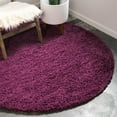 thumbnail image 1 of Unique Loom Solid Shag Collection Area Rug (4' 1" Round Eggplant Purple), 1 of 7
