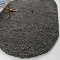 thumbnail image 1 of Unique Loom Solid Shag Collection Area Rug (4' 1" x 6' 1" Oval Graphite Gray), 1 of 6