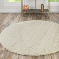 thumbnail image 1 of Unique Loom Solid Shag Collection Area Rug (5' 3" Round Pure Ivory), 1 of 6