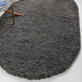 thumbnail image 1 of Unique Loom Solid Shag Collection Area Rug (5' 3" x 8' Oval Graphite Gray), 1 of 7