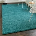 thumbnail image 1 of Unique Loom Solid Shag Collection Area Rug (6' 1" x 9' Rectangle Deep Aqua Blue), 1 of 7