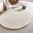 thumbnail image 1 of Unique Loom Solid Shag Collection Area Rug (7' 10" x 10' Oval Pure Ivory), 1 of 6