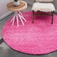 thumbnail image 1 of Unique Loom Solid Shag Collection Area Rug (7' 10" Round Taffy Pink), 1 of 7