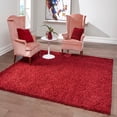 thumbnail image 1 of Unique Loom Solid Shag Collection Area Rug (7' 10" Square Cherry Red), 1 of 7