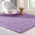 thumbnail image 1 of Unique Loom Solid Shag Collection Area Rug (7' 10" Square Lilac), 1 of 7