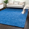 thumbnail image 1 of Unique Loom Solid Shag Collection Area Rug (7' 10" Square Periwinkle Blue), 1 of 6