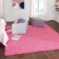 thumbnail image 1 of Unique Loom Solid Shag Collection Area Rug (7' 10" Square Taffy Pink), 1 of 7