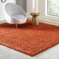 thumbnail image 1 of Unique Loom Solid Shag Collection Area Rug (7' 10" Square Terracotta), 1 of 7