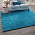 thumbnail image 1 of Unique Loom Solid Shag Collection Area Rug (7' 10" Square Turquoise), 1 of 7