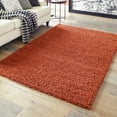 thumbnail image 1 of Unique Loom Solid Shag Collection Area Rug (7' 10" x 11' Rectangle Terracotta), 1 of 7