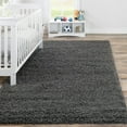 thumbnail image 1 of Unique Loom Solid Shag Collection Area Rug (9' x 12' Rectangle Graphite Gray), 1 of 7