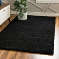 thumbnail image 1 of Unique Loom Solid Shag Collection Area Rug (9' x 12' Rectangle Jet Black), 1 of 7