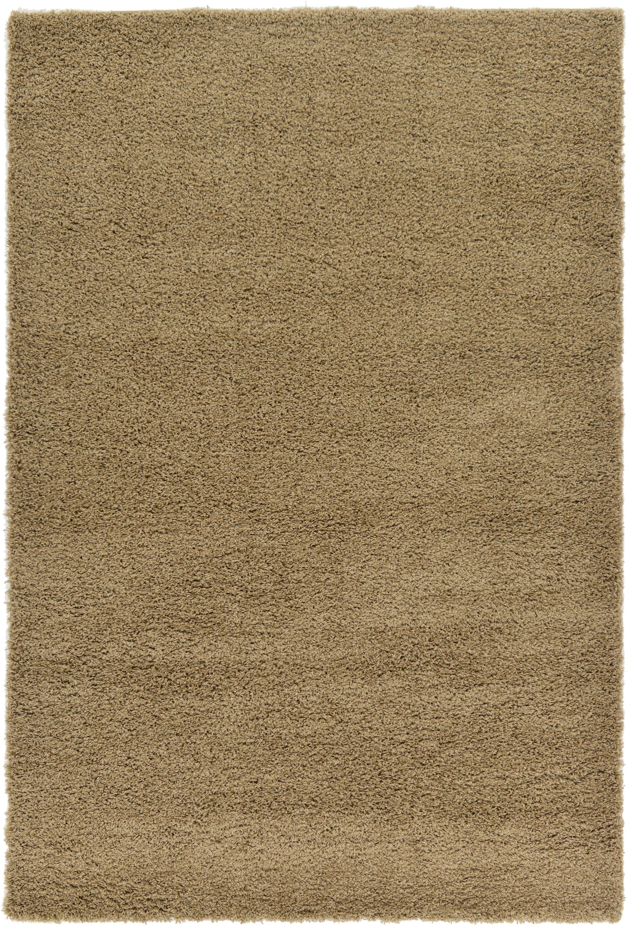 Easy-Care Reversible Sandy Brown Shag Rug 6' x 9'