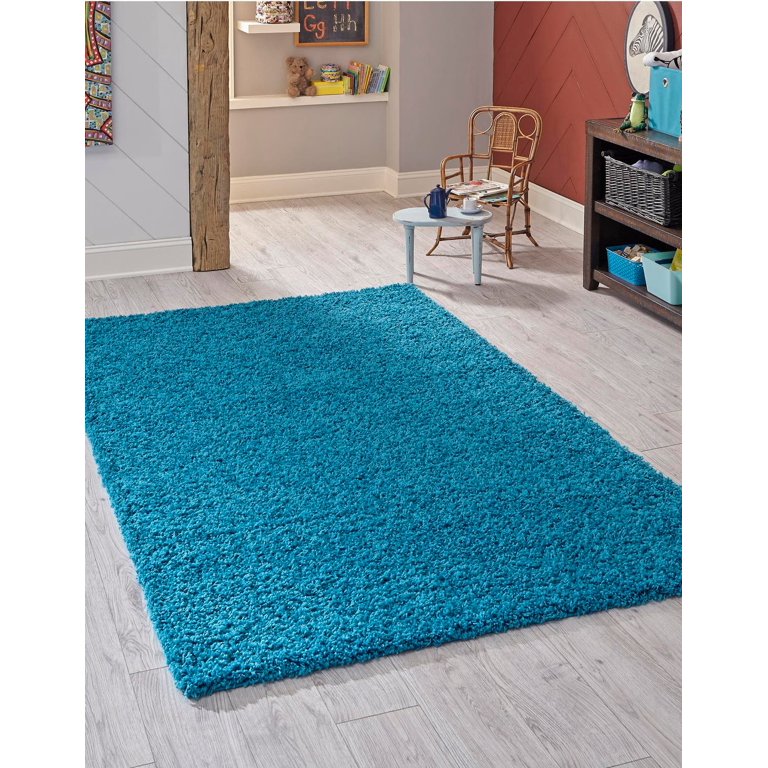 Unique Loom Solid Shag Collection Area Rug (3' 3 x 5' 3, Sandy