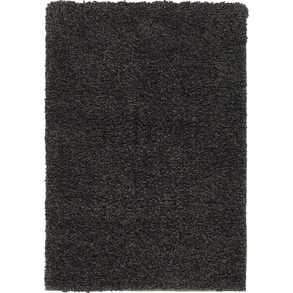 Unique Loom Solo Collection Area Rug - Calabasas (2' 2" x 3' 1" Rectangle Charcoal/Black)