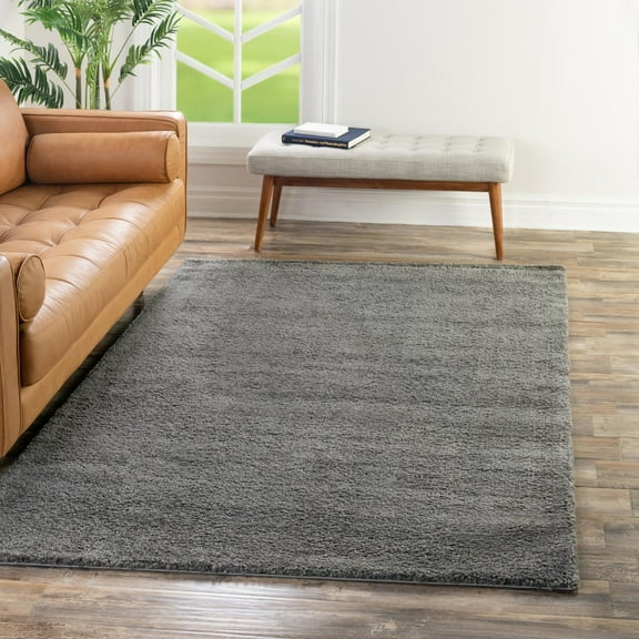 Unique Loom Solo Collection Area Rug - Calabasas (2' 2" x 3' 1" Rectangle Gray)