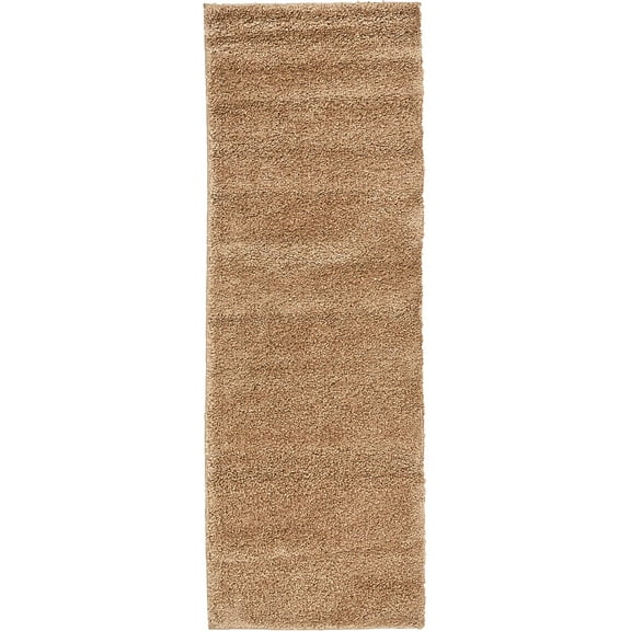 Unique Loom Solo Collection Area Rug - Calabasas (2' 2" x 6' 7" Runner Light Brown)