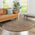 thumbnail image 1 of Unique Loom Solo Collection Area Rug - Calabasas (6' 1" Round Light Brown), 1 of 7