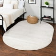 thumbnail image 1 of Unique Loom Solo Collection Area Rug - Calabasas (7' 11" x 10' Oval Ivory), 1 of 7