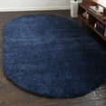 thumbnail image 1 of Unique Loom Solo Collection Area Rug - Calabasas (7' 11" x 10' Oval Navy Blue), 1 of 7