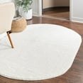 thumbnail image 1 of Unique Loom Solo Collection Area Rug - Calabasas (7' 11" x 10' Oval Snow White), 1 of 7