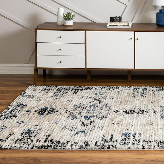 Unique Loom Tucson Collection Area Rug - Sonora (2' x 3' Rectangle Ivory/Black)