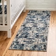 thumbnail image 1 of Unique Loom Tucson Collection Area Rug - Sonora (2' 7" x 12' Runner Blue/Ivory), 1 of 7