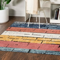 Unique Loom Tagine Collection Area Rug - Sophie (5' 3" Square Multi/Black)