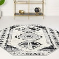 thumbnail image 1 of Unique Loom Tagine Collection Area Rug - Soraya (5' 3" Octagon Black and White/Gray), 1 of 6