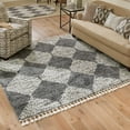 thumbnail image 1 of Unique Loom Serenity Shag Collection Area Rug - Soufriere (10' Square Gray/Ivory), 1 of 13