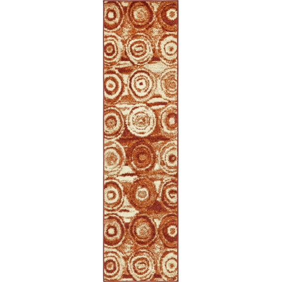 Unique Loom Spice Autumn Modern Geometric Area Rug or Runner