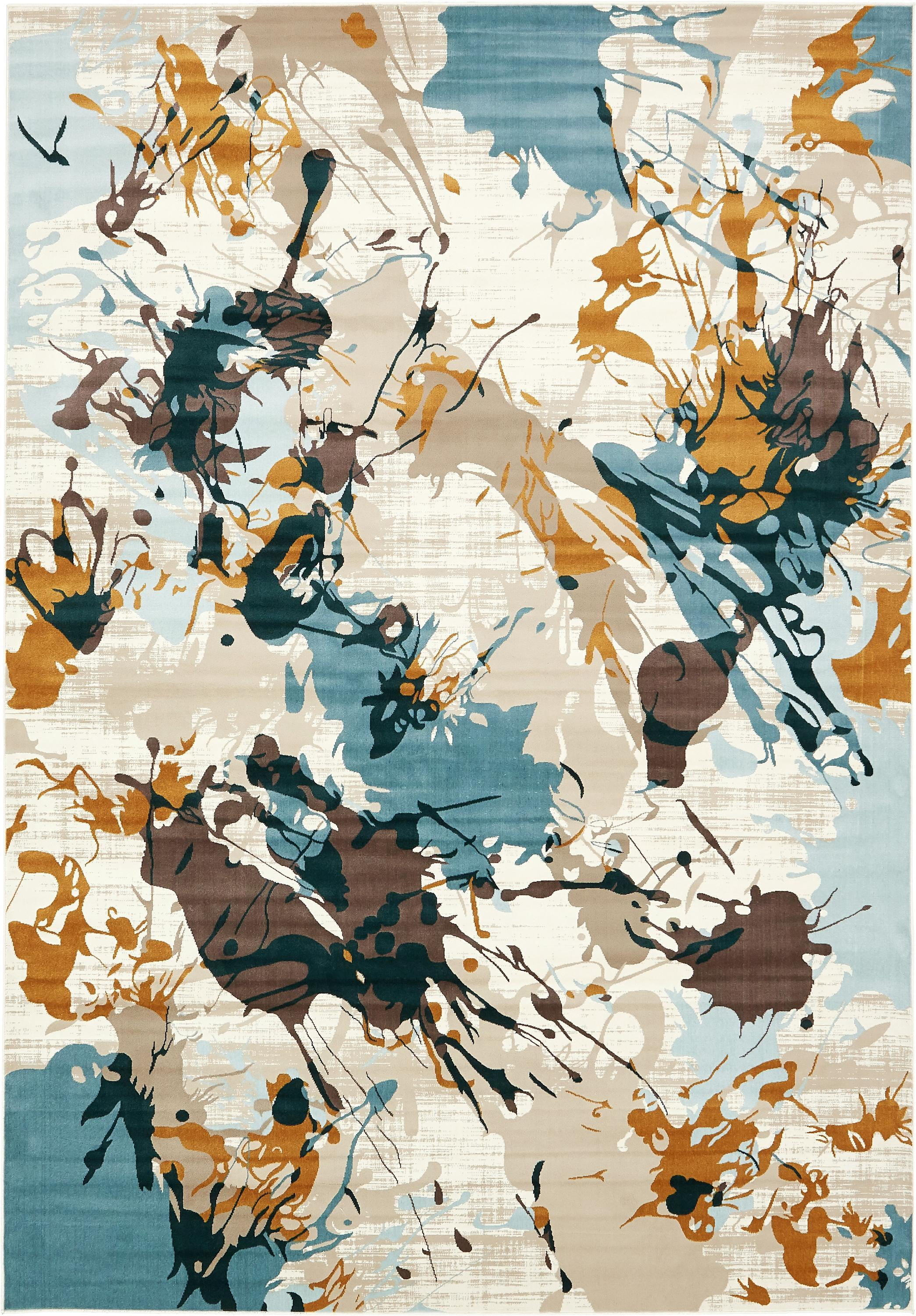 Unique Loom Splatter Chimera Modern Abstract Area Rug or Runner ...