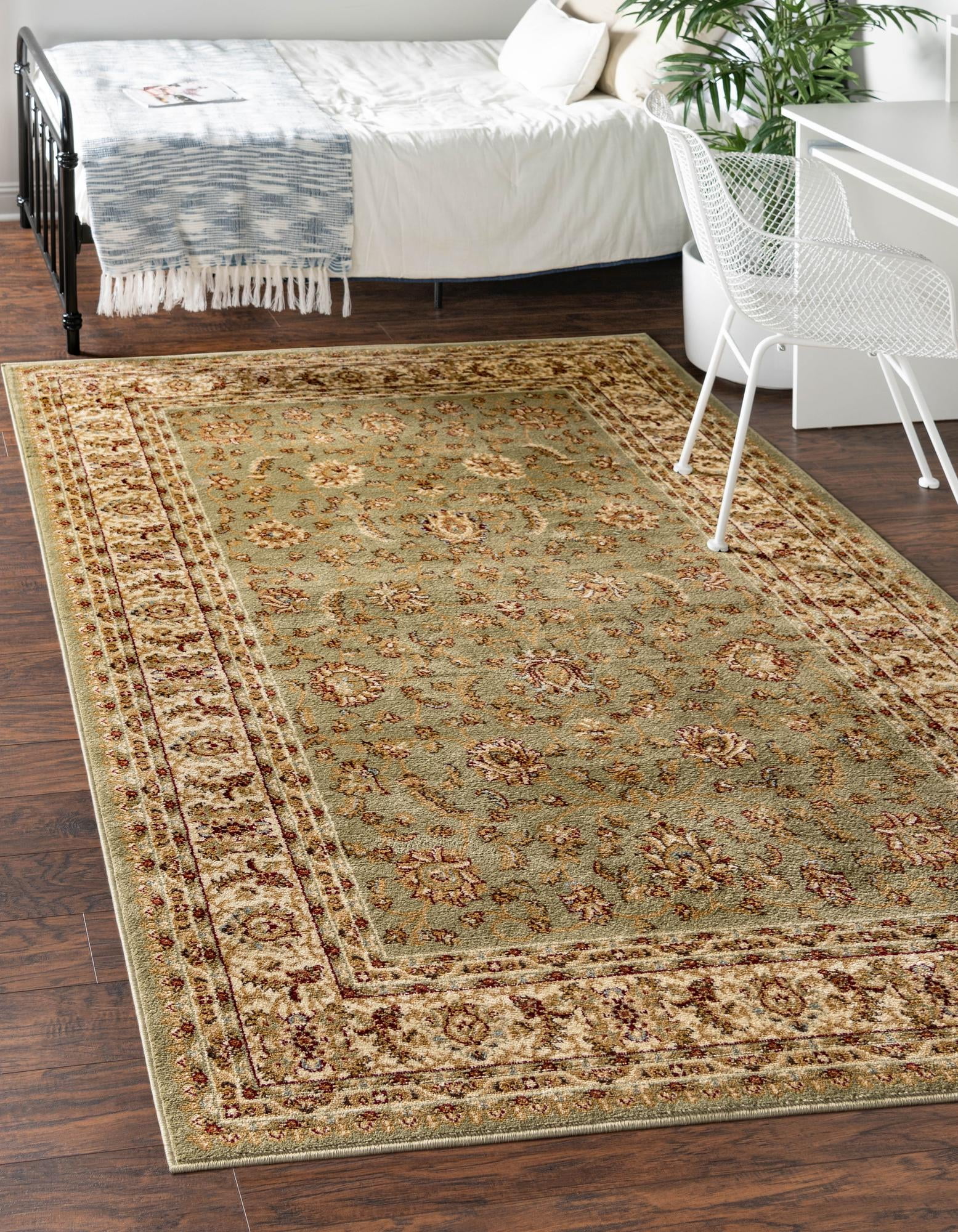 Unique Loom St. Louis Voyage Rug Green/Cream 7' 1" x 10' Rectangle