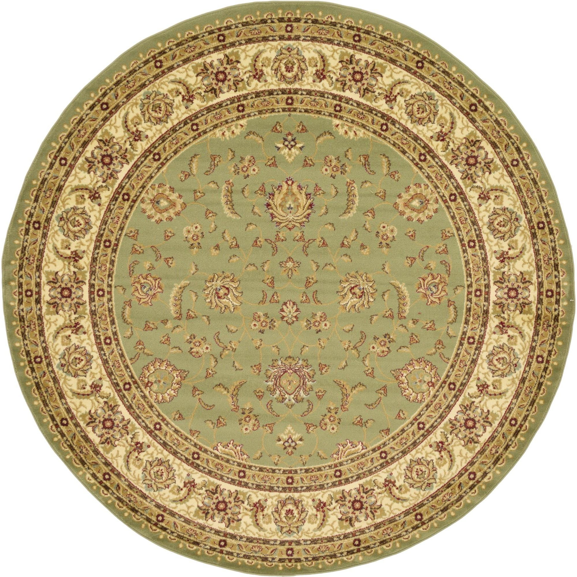 Unique Loom St. Louis Voyage Rug Green/Cream 7' 10" Round Floral